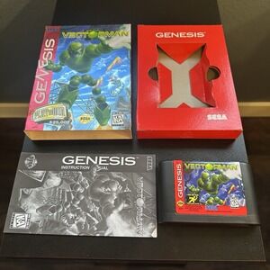 Vectorman (Sega Genesis, 1995) CIB Case, Manual, Insert, Game Cartridge Vintage